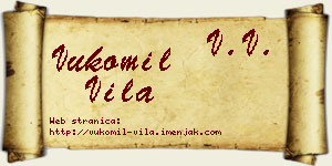 Vukomil Vila vizit kartica